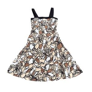 R & K Originals Women’s Size 8 Cotton Brown And Black Geometric Shapes SunDress